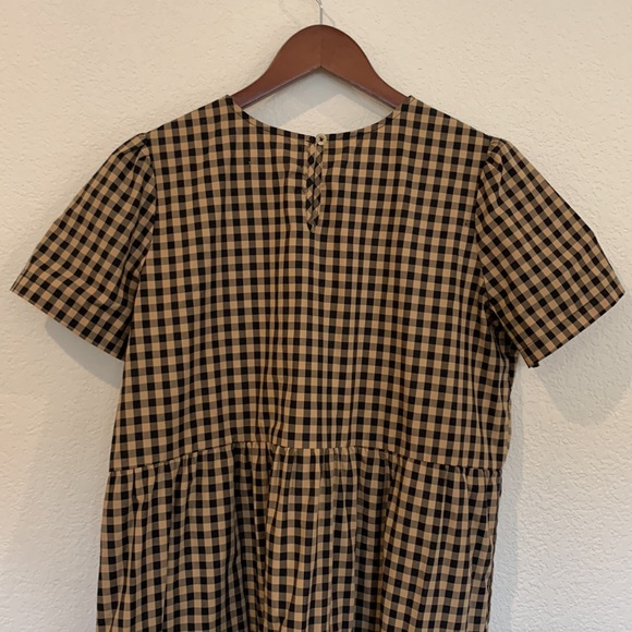 Tradlands Chalet Tiered Dress, Coffee Gingham - Picture 9 of 11